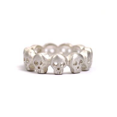 Skull Band Ring by Michelle Chang