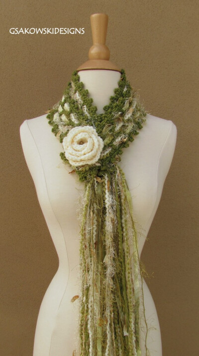 Gloria ScarfCream by gsakowskidesigns on Etsy Gloria Scarf-Cream