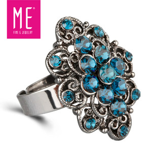 【ME】法国奢华复古宫廷式 复古靛蓝 棱形 华贵气质系列 戒指-淘宝商城：大爱啊，在图片上看的时候，觉得样子不错，就买了，没想到收到货满满的都是惊喜啊！！图片上的颜色比实际颜色浅了很多，实际是那种非常有深度…