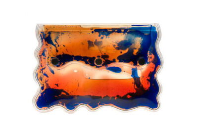 Christopher Kane 夏季清凉流水手包 ，橙蓝交汇的clutch包包