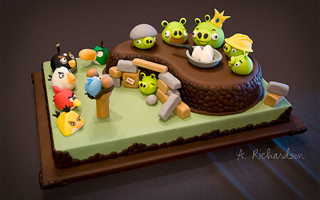 14 Amazing Birthday Cakes Angry Birds Cake Angry Birds CakeUnique cake inspired by popular video game developed by Rovio