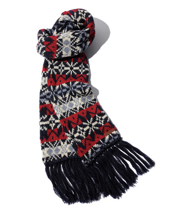 日本潮流品牌SOPHNET.推出的SNOW PATTERN KNIT MUFFLER。