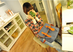 ~~~~ 最爱橘色 三用双肩帆布包~~~~~~~~~~~