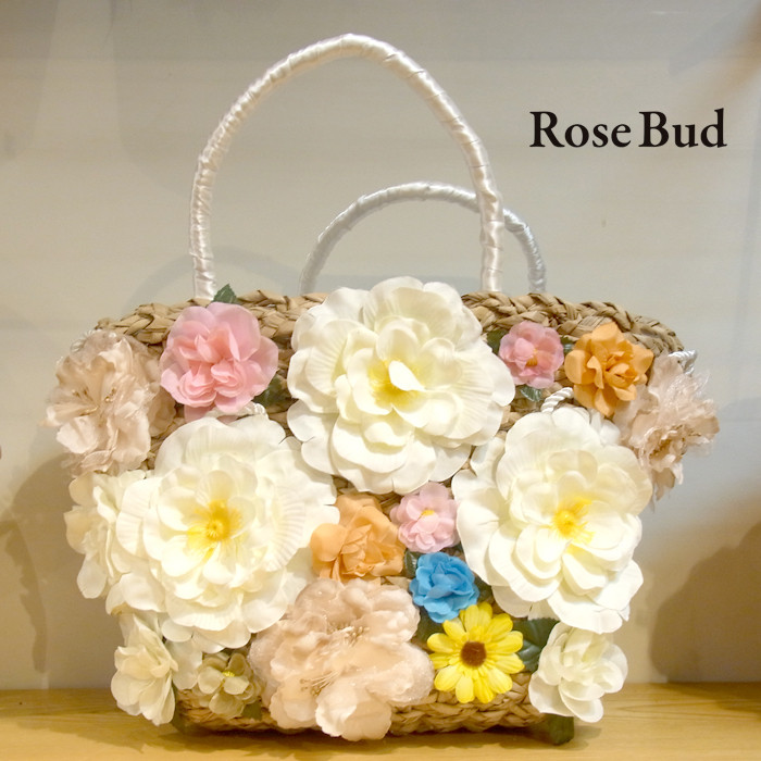 ~~波西米亚ROSE~~ BUD夏日沙滩多彩花朵 ~~~田园草编包藤编包