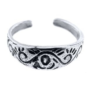 Amazon.com: Sterling Silver Toe Ring Tribal Symbols: Jewelry Sterling Silver Toe Ring Tribal Symbols