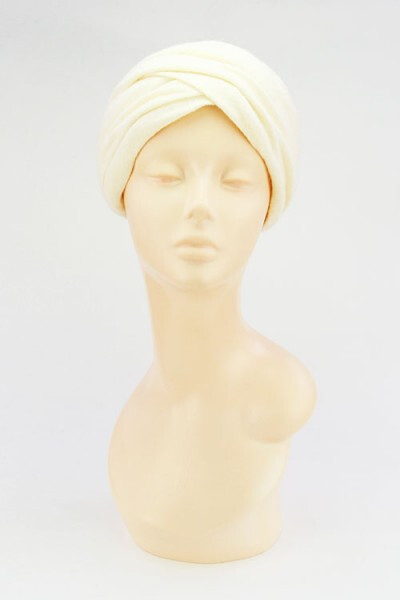 Vintage Bergdorf Goodman白色Turban针织帽