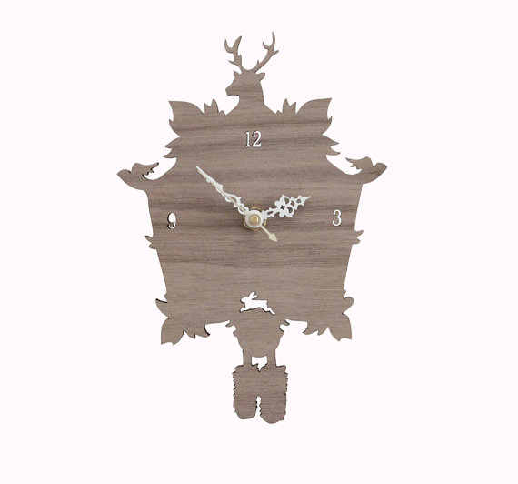 SALE Modern Cuckoo Clock by iluxo on Etsy SALE- Modern Cuckoo Clock