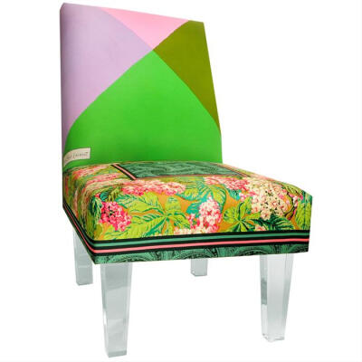 花布小沙发 Vivre: Bespoke &quot;YSL Floral&quot; Silk Scarf Chair by Suzan Fellman &gt; Furniture &gt; Home Decor