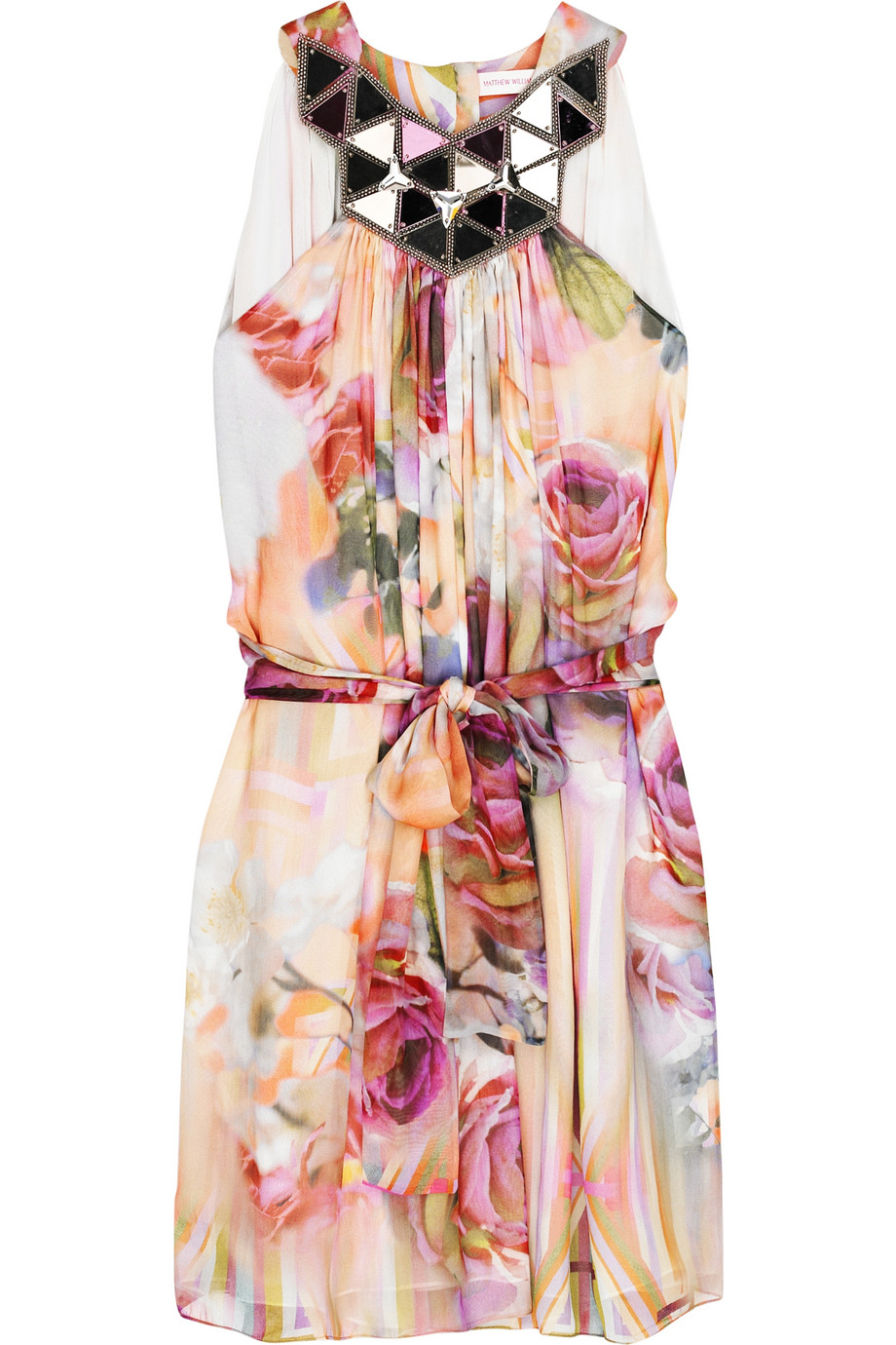 美丽！ Matthew Williamson | Floral-print silk tunic dress | NET-A-PORTER.COM