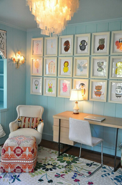 Cute way to display children's artwork