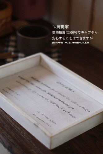 ZAKKA 日本杂货 古董样 旧白色 洋字 木收纳盒/拍照道具