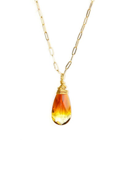 Last One Swarovski Crystal Gold Necklace by AnandaSaba on Etsy Last One - Swarovski Crystal Gold Necklace