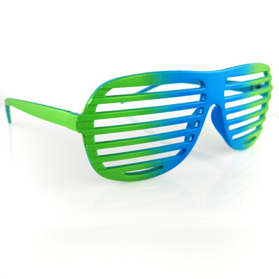 百叶窗眼镜 HIP HOP 太阳镜 绿色/蓝色 太阳眼镜