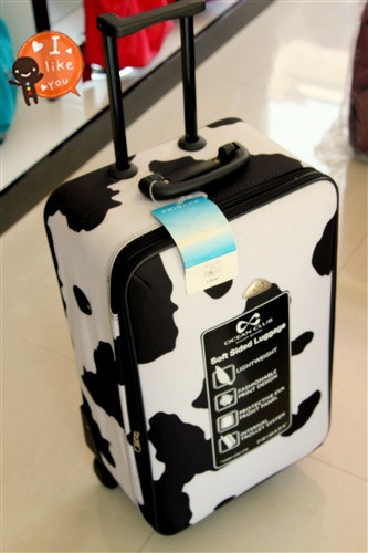 日本原单 可爱 奶牛纹 行李箱/拉杆箱/旅行箱
