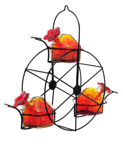 RED FERRIS WHEEL HUMMINGBIRD FEEDER