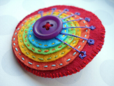 Orbit Brooch (rainbow)