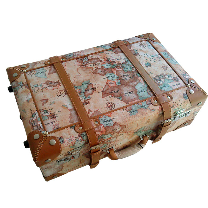 欧美新款潮人复古拉杆箱 旅行箱 行李箱 密码手提箱22寸