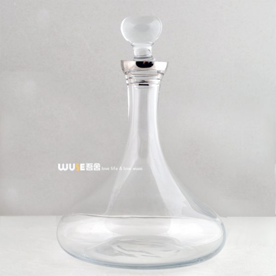 WUSE吾舍 经典款带盖水晶玻璃醒酒器/分酒器 - 哇噻网