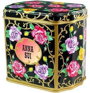 Anna Sui/安娜苏 精巧黑色蔷薇收纳铁盒