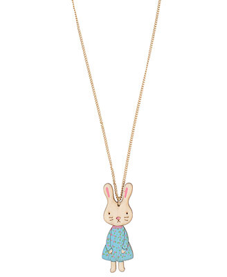  Wooden Bunny Necklace 木质兔子项链现货
