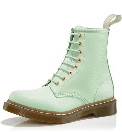 Dr.Martens1460浅绿色荔枝纹8孔女靴