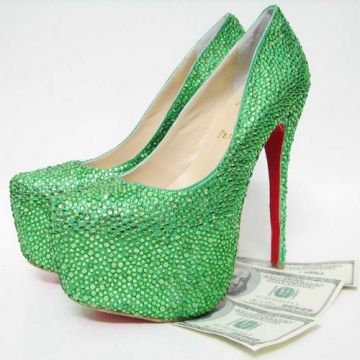 2011最新16厘米高跟鞋Christian Louboutin Daffodile green 160mm