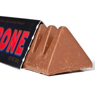 米莎零食 Toblerone瑞士三角（蜂蜜奶油杏仁｝巧克力 黑 100g