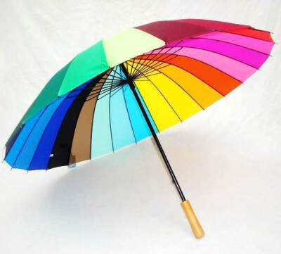 24骨彩虹伞防紫外线遮阳晴雨伞