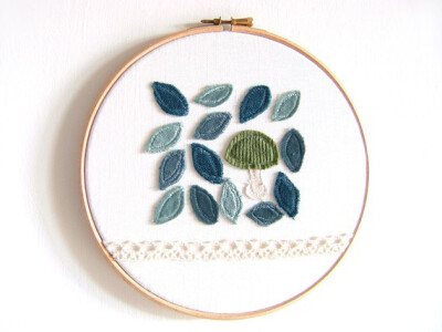 叶子绣花