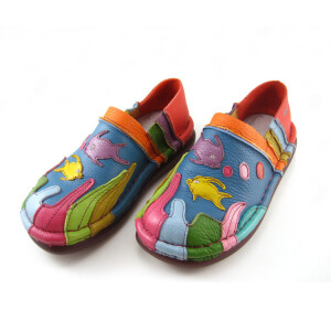 台湾手工气垫厚底牛皮彩虹鞋。把自己想要的全部画上去。