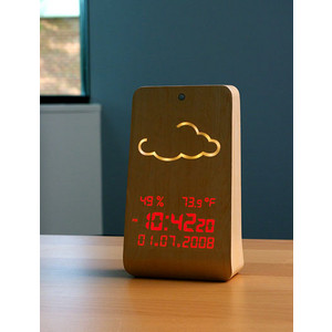 WoodStation Weather Display Display on with weather