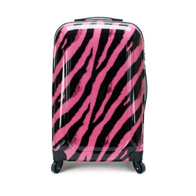 绝色粉色斑马纹拉杆旅行箱