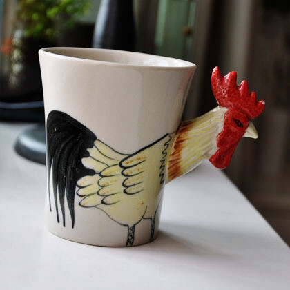 立体可爱公鸡水杯