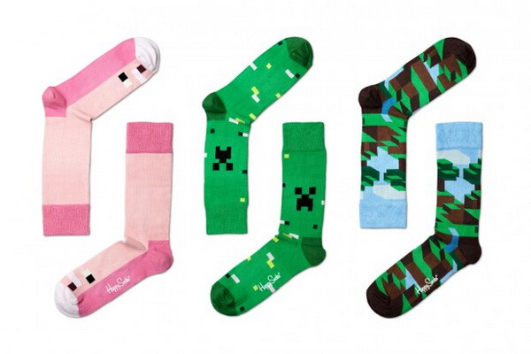 Minecraft × Happy Socks 联名袜~