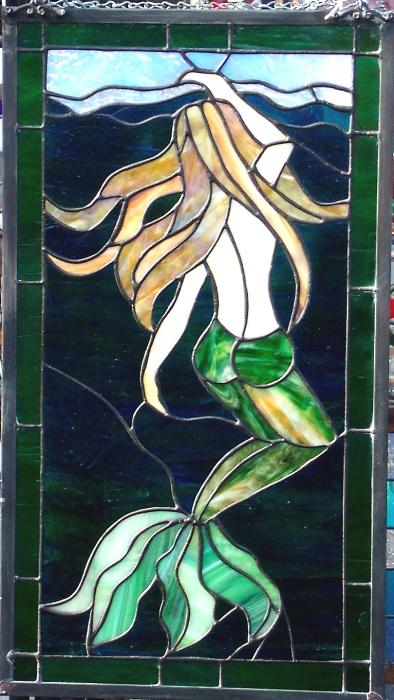 人鱼彩色玻璃 Mermaid Stained Glass