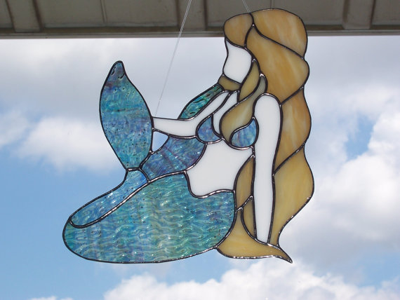 人鱼彩色玻璃 Mermaid Stained Glass