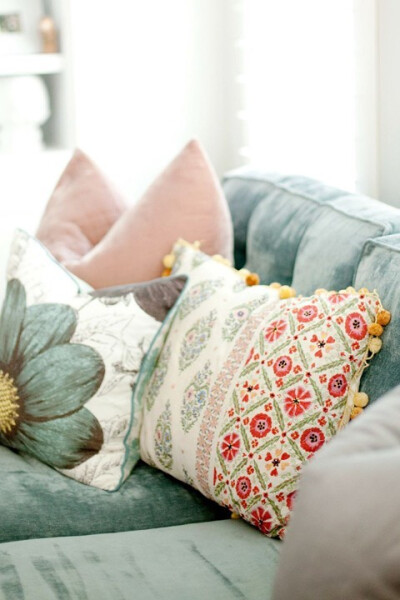 these pillows are beautiful and a great combination