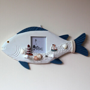 一天到晚游泳的鱼 地中海风格相框