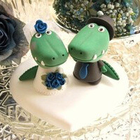 鳄鱼夫妇结婚蛋糕