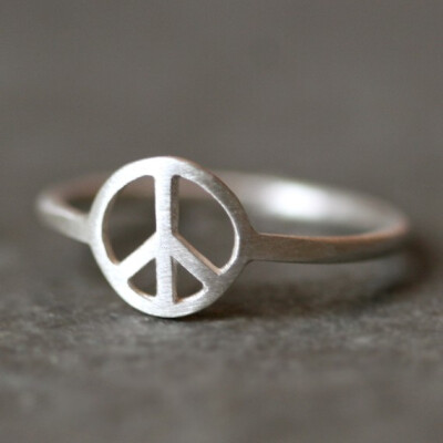 Peace Sign Ring in Sterling Silver by michellechangjewelry on Etsy Peace Sign Ring in Sterling Silver