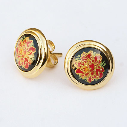 珐琅耳钉enamel earring