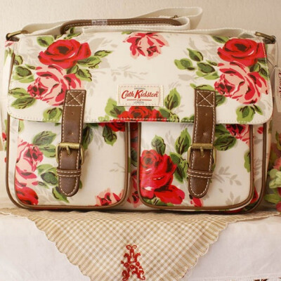 (复古vintage) 伦敦名牌 Cath Kidston 花朵书包