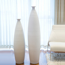 宝齐莱 创意摆件 家居 客厅 落地 陶瓷 大花瓶 家装饰品 白 T413