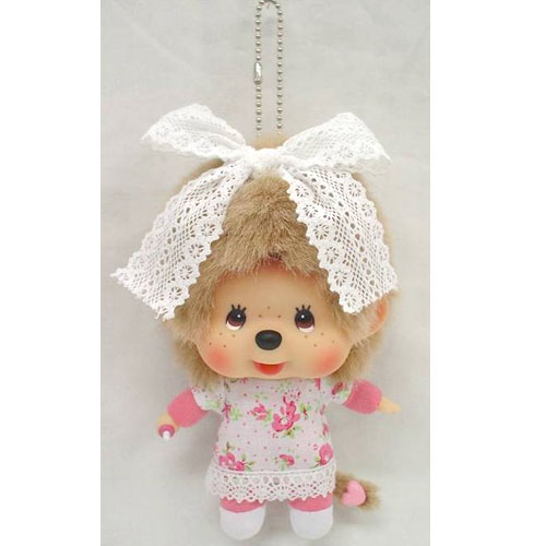 Monchhichi 蒙奇奇挂链 蕾丝蝴蝶结