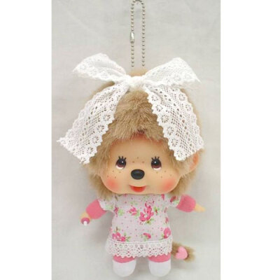 Monchhichi 蒙奇奇挂链 蕾丝蝴蝶结