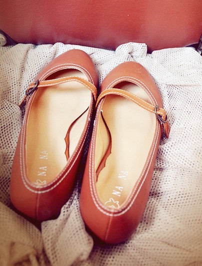 复古森系驼色单鞋