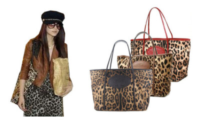 范冰冰同款 豹纹肩包 加厚防水布料【邮费另拍】