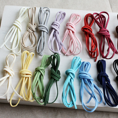 外贸进口16色3mm麂皮绳，颜色好喜欢