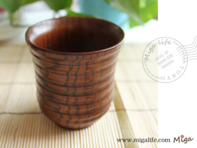 MIGA&middot;日本进口羽梅木纹茶杯 矮款