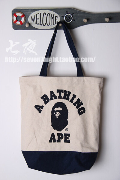 A BATHING APE 2010 BAPE 附录 复刻猿人 帆布包/购物袋 日本